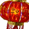 Red lantern ironwork handcrafted retro style living room entrance decorative lamp Application Scenario